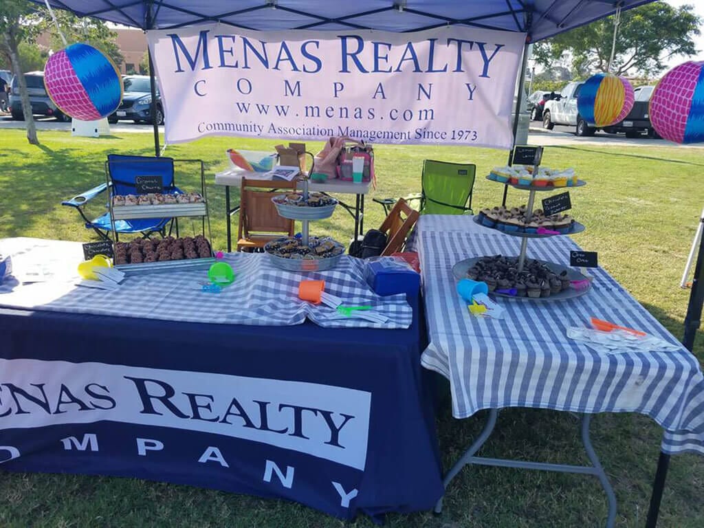 Our 2018 Taste of BIA food and drink festival booth! Tasty gourmet cupcakes and brownie-cookies made by our very own Kevie White from our Delinquency Department.