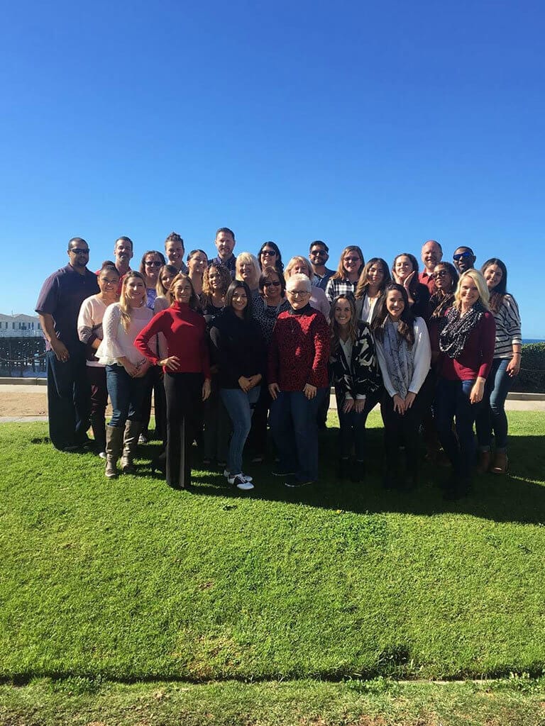 Our wonderful staff celebrating the End of the Year Appreciation Luncheon at JRDN in Pacific Beach, CA on December 7, 2018.
